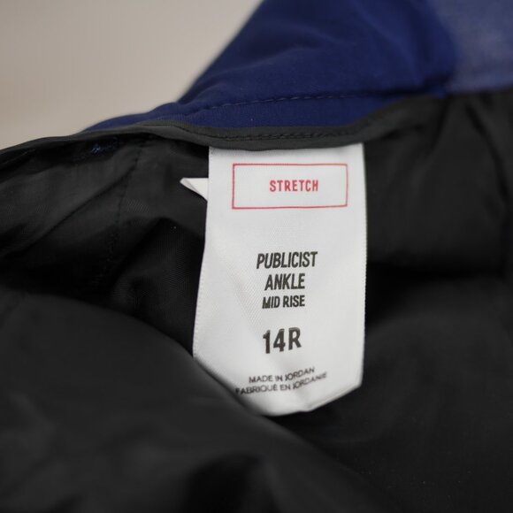 EXPRESS Women's 14 Blue & pink LOT OF 2 PAIRS Slacks Columnist Fit ankle pants - Picture 16 of 16